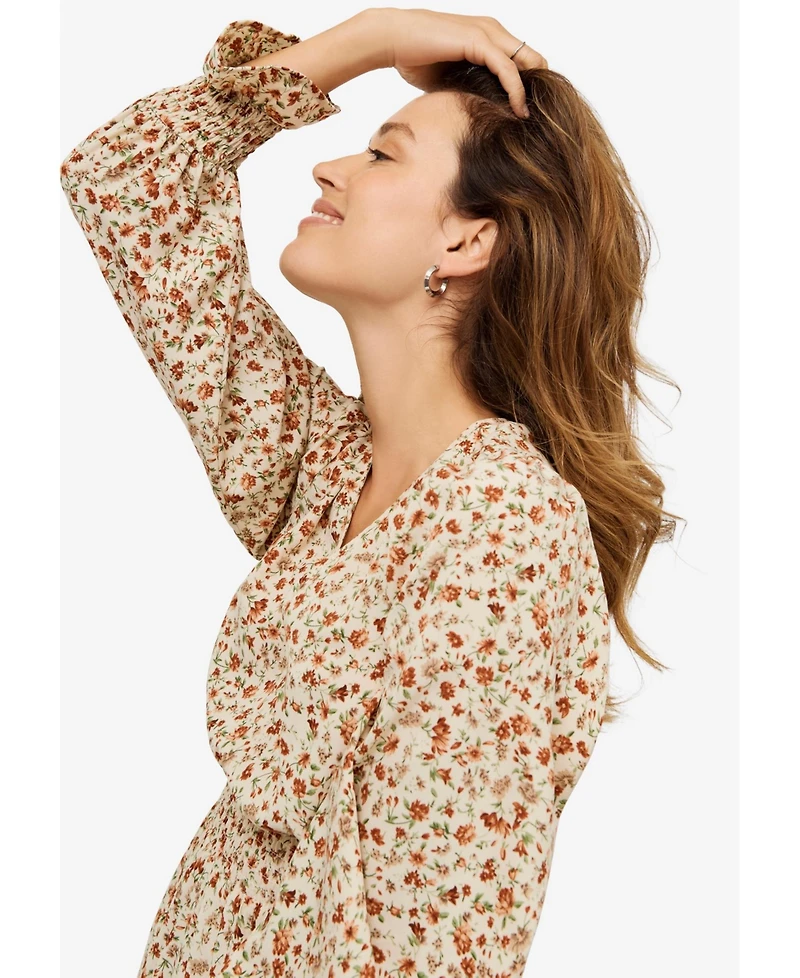 ellos Women's Smocked Waist Midi Dress