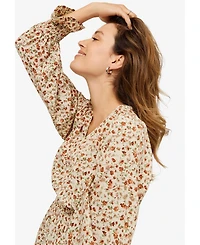 ellos Women's Smocked Waist Midi Dress