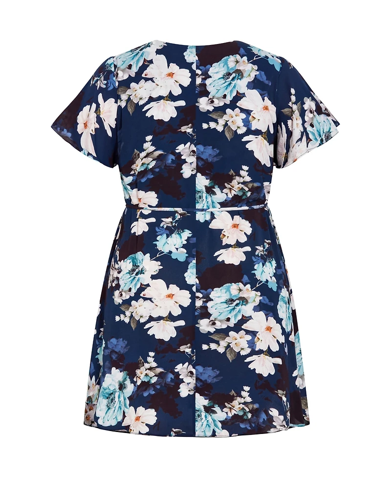 City Chic Women's Plus Megan Print Dress