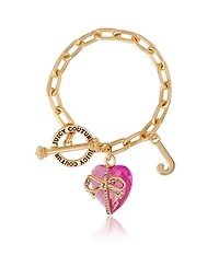 Juicy Couture Heart Stone & J Charm Bracelet