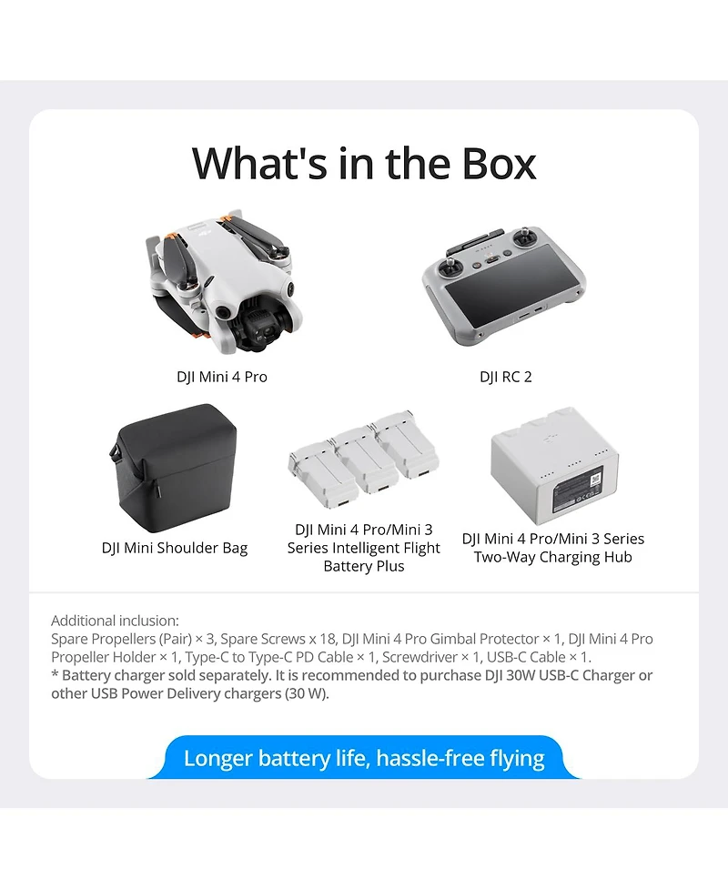 Dji Mini 4 Pro Drone Fly More Combo Plus with Rc 2 Remote Controller and High Capacity Batteries