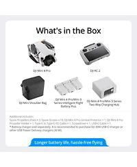 Dji Mini 4 Pro Drone Fly More Combo Plus with Rc 2 Remote Controller and High Capacity Batteries