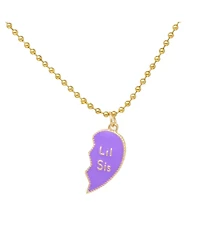Zomi Gems Girls Sis & Lil Sis Magnetic Heart Necklace Set