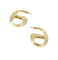 Women's The Mid-Gloss Bolt Hoop Earrings - California Gold