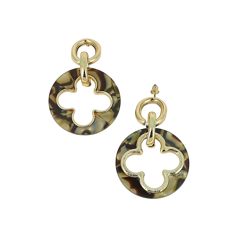 Women's The Clover-Tortoiseshell Drop Earrings