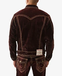 True Religion Men's Oversize Super-t Coated Button-Up Jacket