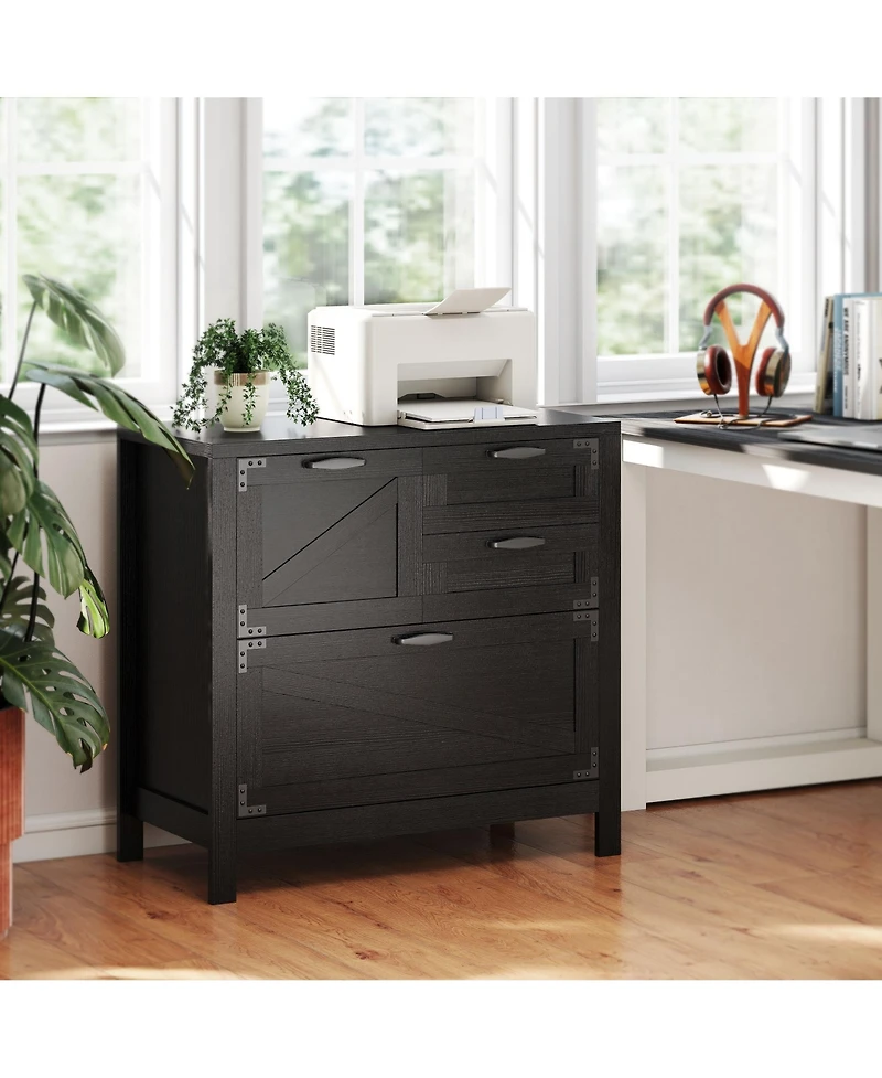 Homcom 4 Drawer File Cabinet Filing for Letter/A4/Legal Files