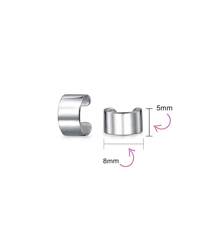 Bling Jewelry Set of 2 Statement Ear Cuff Cartilage Earrings For Non Pierced Ears Gold Plated