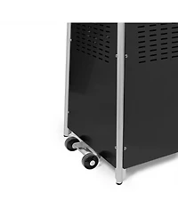 Casafield Outdoor Patio Heater with Dancing Flame Stainless Steel, Uses Standard 20lb Lp Propane Gas Tank