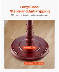 Slickblue Wooden Freestanding Coat Rack with Large Base and 11 Hooks