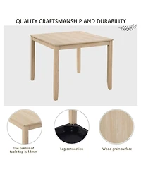 Maison Boucle 5-Piece Dining Table Set for 4, Small Kitchen Table and Chairs Set, Modern Wooden Dining Set for Apartment or Breakfast Nook-Maison Bouc