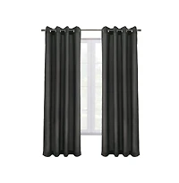 Thermaplus Edison Grommet Premium Quality Blackout Curtains Panel for Bedroom 52" x 108" Charcoal