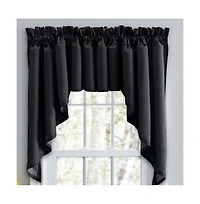 Ellis Curtain Stacey Lined 3" Rod Pocket High Quality Fabric Solid Color Window Swag Set 126"x36