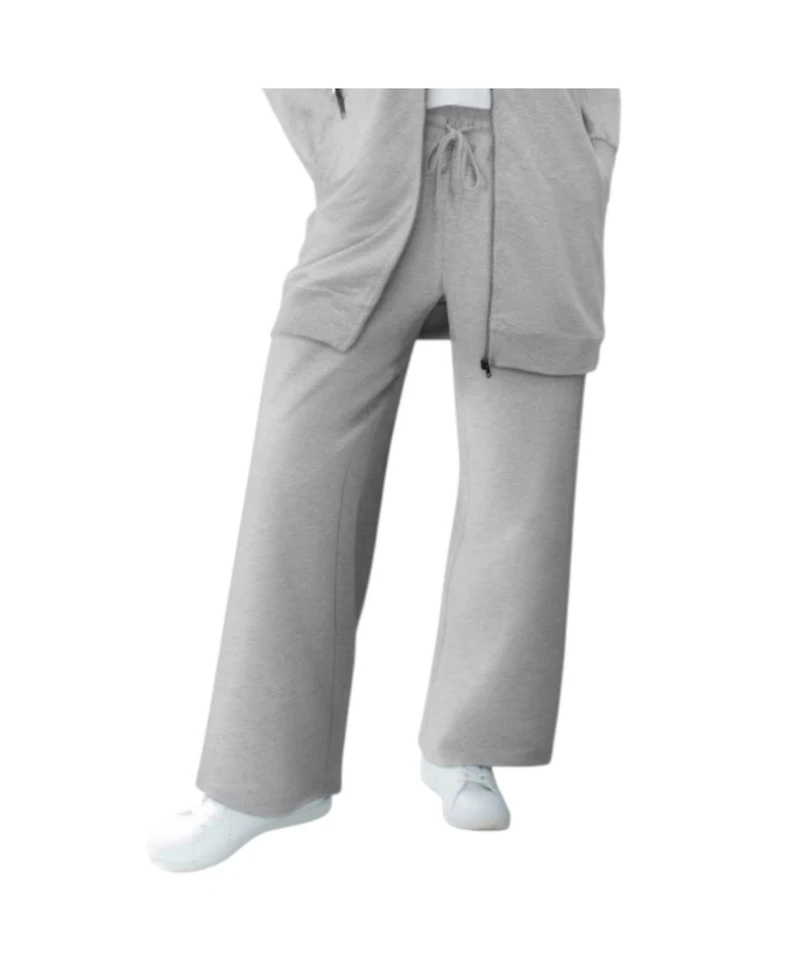 ellos Women's Wide Leg French Terry Sweatpant