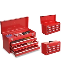 Sugift Portable Garage Mechanic Tool Cabinet Box with 3
