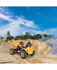 Sugift 12 V Battery Powered Kids Ride on Dumper Truck