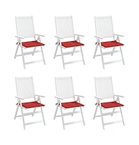 vidaXL Chair Cushion Set of 6 Red Oxford fabric