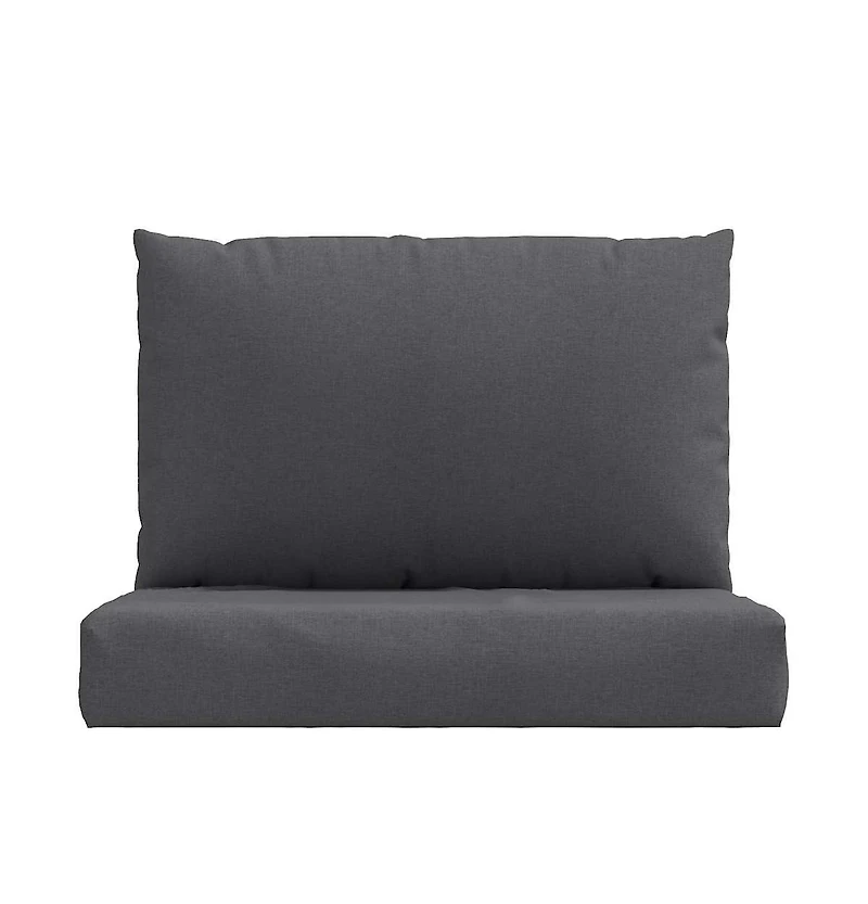 vidaXL Pallet Cushion Melange Anthracite Foam fiber and polyester