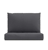 vidaXL Pallet Cushion Melange Anthracite Foam fiber and polyester