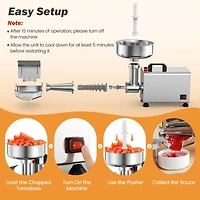 450W Electric Tomato Strainer Grade Stainless Steel Saucer Maker