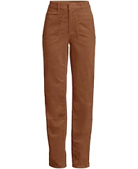 Lands' End Petite Corduroy High Rise Rail Straight Leg Pants