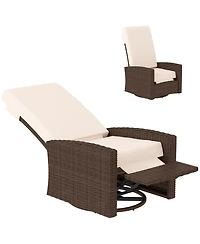 Outsunny Reclining Rat 360degree(s) Swivel Chair Cushioned Recliner