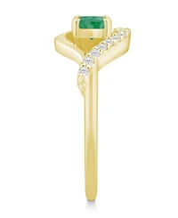 Macy's Gemstone and Diamond Ring (1/6 ct. t.w.) 10k White Gold (also Yellow Gold)