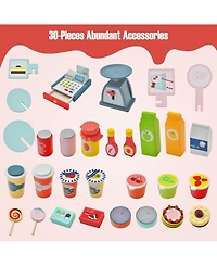 Sugift Toy Cart Play Set with Pos Machine and Lovely Scale