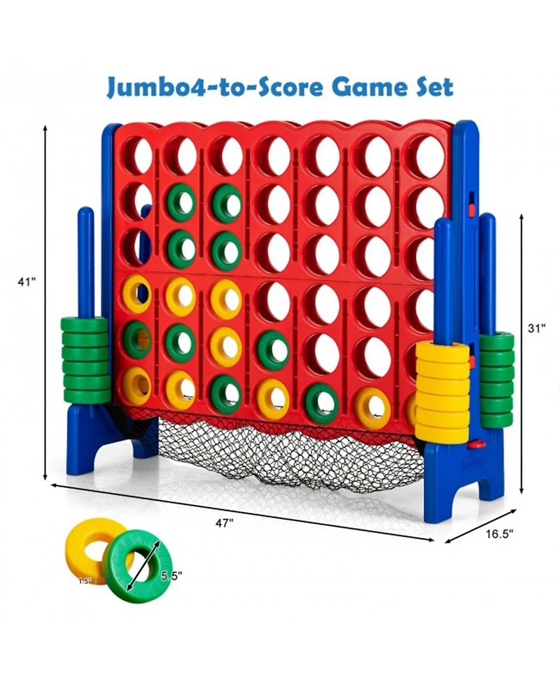 Sugift 4-to-Score Giant Game Set with Net Storage-Blue