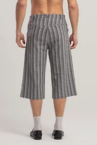 Pcfg Men's Linen-Cotton Blend Checked Woven Shorts