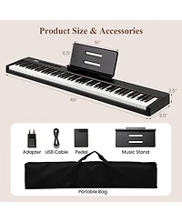 Mecale French Dream Audio Source with 88 Keys Velocity-Sensitive Piano Keyboard
