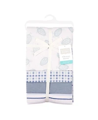 Hudson Baby Cotton Flannel Receiving Blankets 4-Pack, Little Sea Turtle