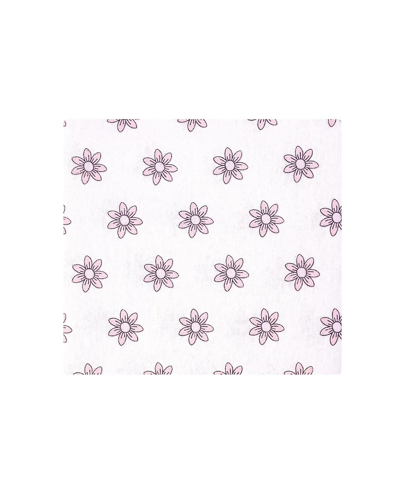 Hudson Baby Cotton Flannel Receiving Blankets 4-Pack, Floral