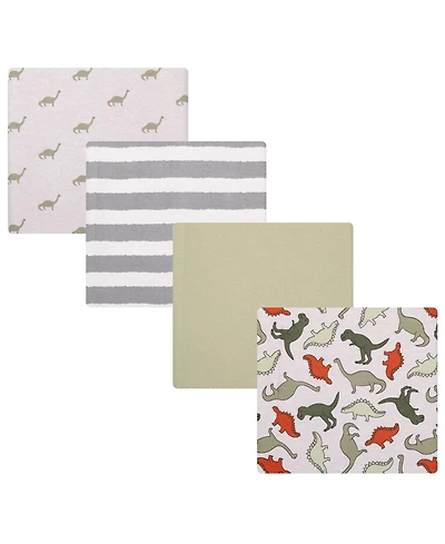 Hudson Baby Cotton Flannel Receiving Blankets 4-Pack