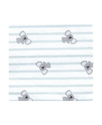 Hudson Baby Cotton Flannel Receiving Blankets 7-Pack Bundle, Koala Stripe , One Size