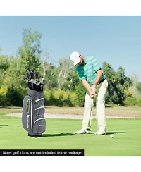 Mecale 9.5 Inch Lightweight Golf Cart Bag with 15 Way Top Dividers