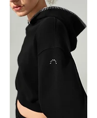 Lilysilk Cropped Fit Seamflow Poise Pullover Hoddie