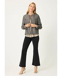 Olsen Women's Metallic Crinkle Shirt