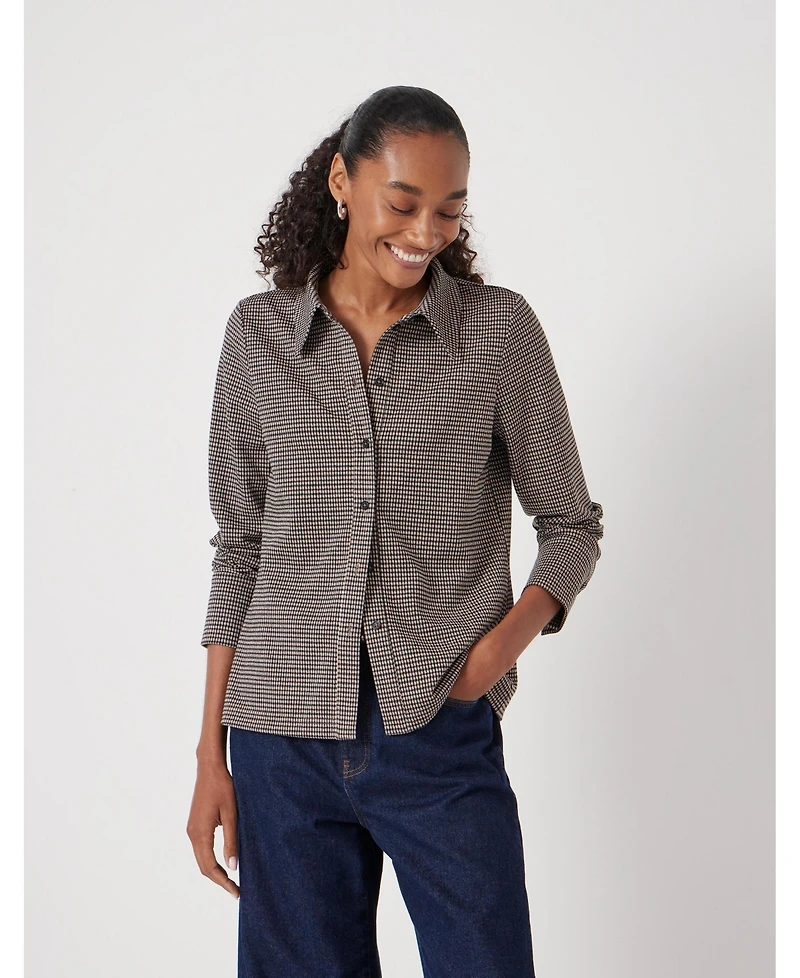 Hush Women's Fitted Check Jersey Shirt