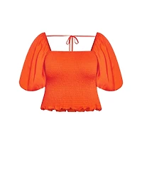 City Chic Women's Poppie Print Top