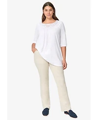 ellos Women's Crochet Trim Tunic