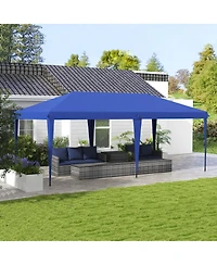 Outsunny 10' x 20' Pop Up Canopy Tent, Outdoor Gazebo & Carry Bag,