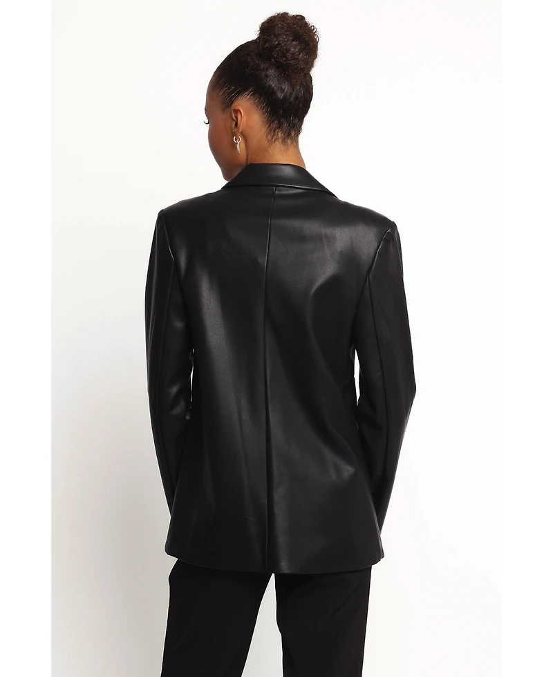 Petal and Pup Women's Jamie Faux Leather Blazer