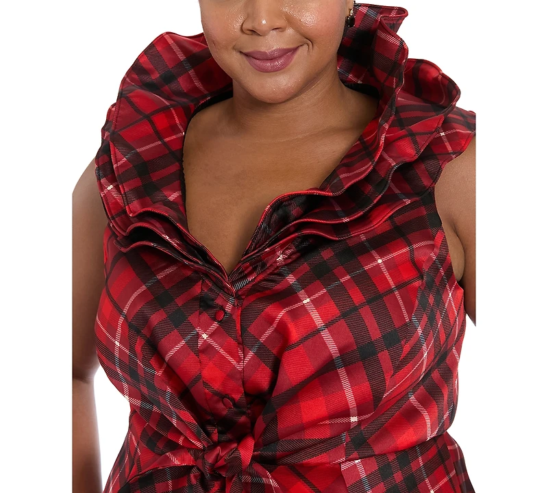 Muse Plus Triple Collar Sleeveless Top