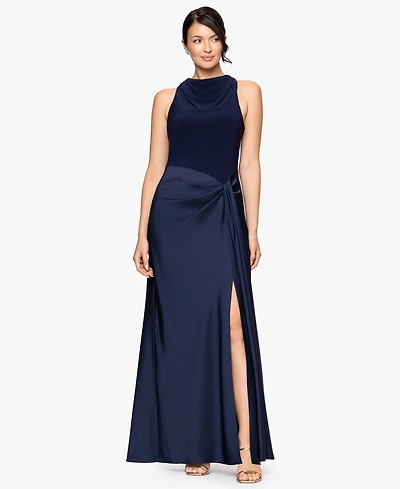 Betsy & Adam Women's Cowl Neck Dress