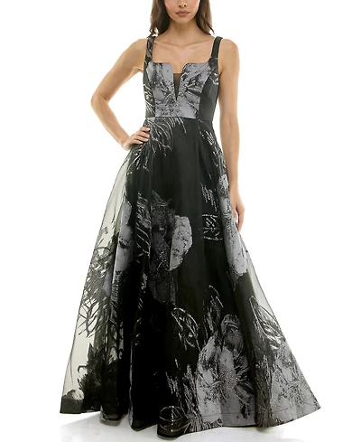 Taylor Women's Printed V-Neck Maxi Dress