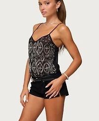 Edikted Women's Kaleesy Beaded Tank Top