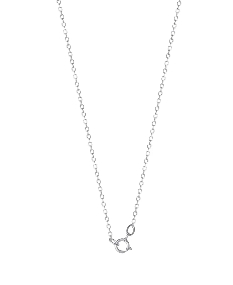 Macy's Cubic Zirconia Peanuts Heart Pendant Necklace in Sterling Silver