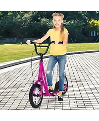 Givimo Height Adjustable Kid Kick Scooter with 12 Inch Air Filled Wheel