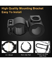 Batfox Heavy Duty Bicycle U-Lock, 16mm Shackle and 4ft/6ft Security Cable & Mounting Bracket for Bike, Motorcycle